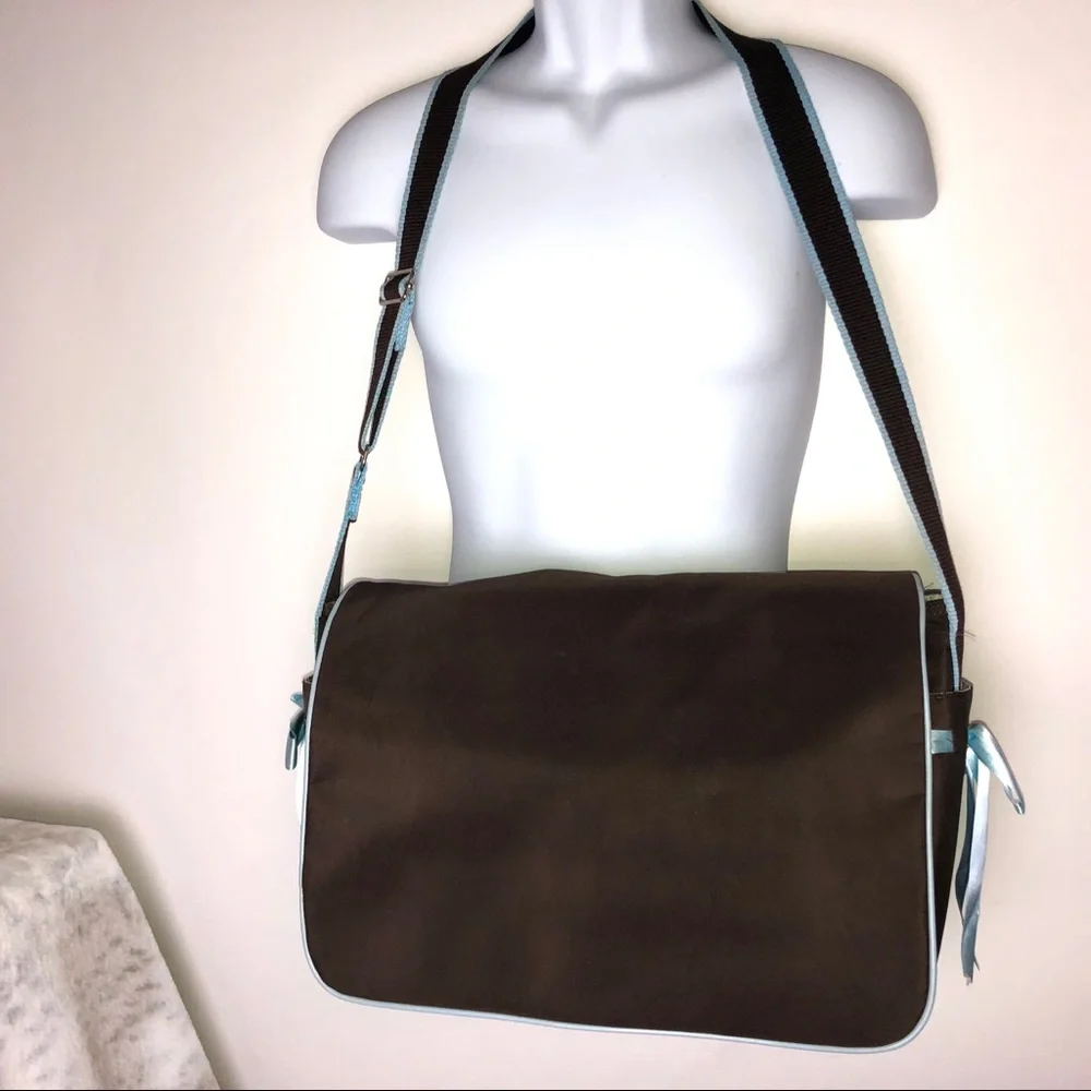Caden Lane Baby Satchel Bag Brown/Blue XL - Picture 1 of 16